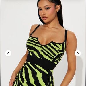 Fashion Nova Neon Wild thing maxi Dress